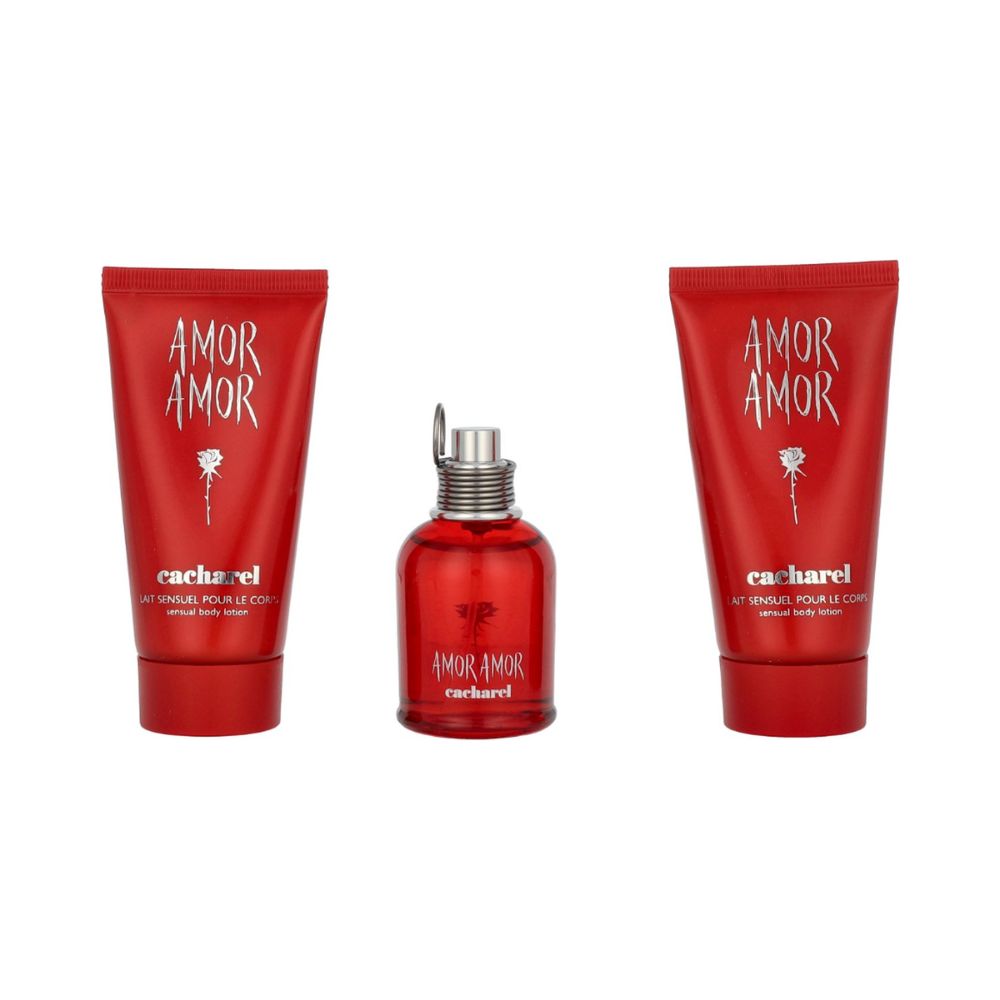 Cacharel Amor Amor – 50ml EDT-spray + 2x 50ml bodylotion – Damesparfum