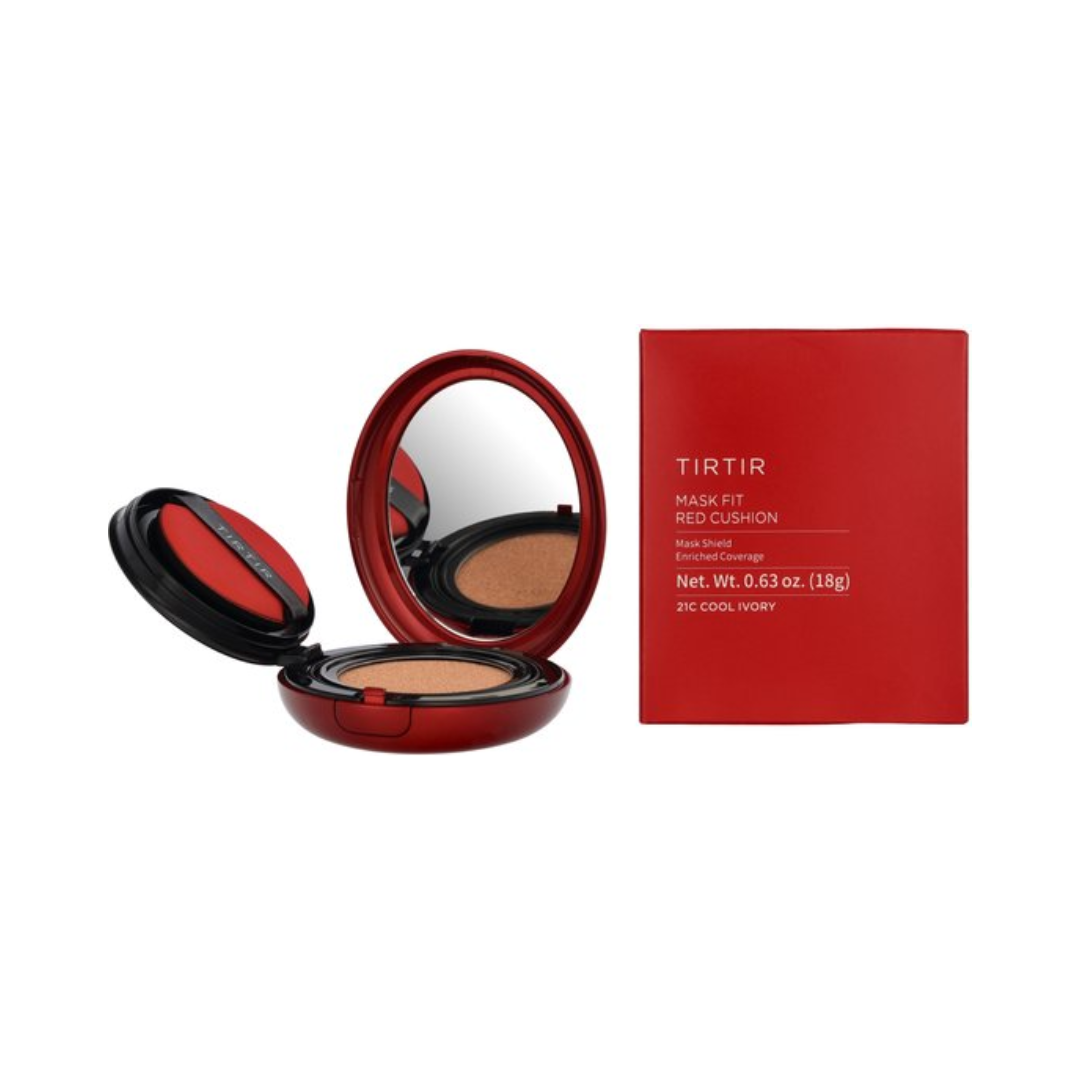TIRTIR Mask Fit Red Cushion Foundation 18 g – SPF40 – 21C Cool Ivory – Dames
