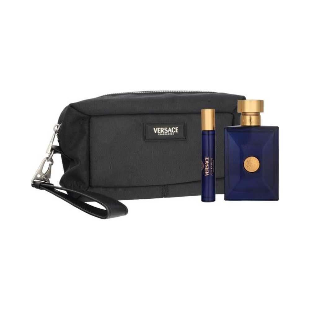 Versace Dylan Blue – 100ml EDT-spray & 10ml EDT-spray & toilettas – Herenparfum