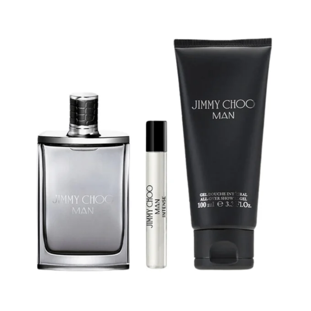 Jimmy Choo Man – 100ml EDT-spray + 100ml All-Over Shower Gel + 7.5ml EDT-spray – Herenparfum
