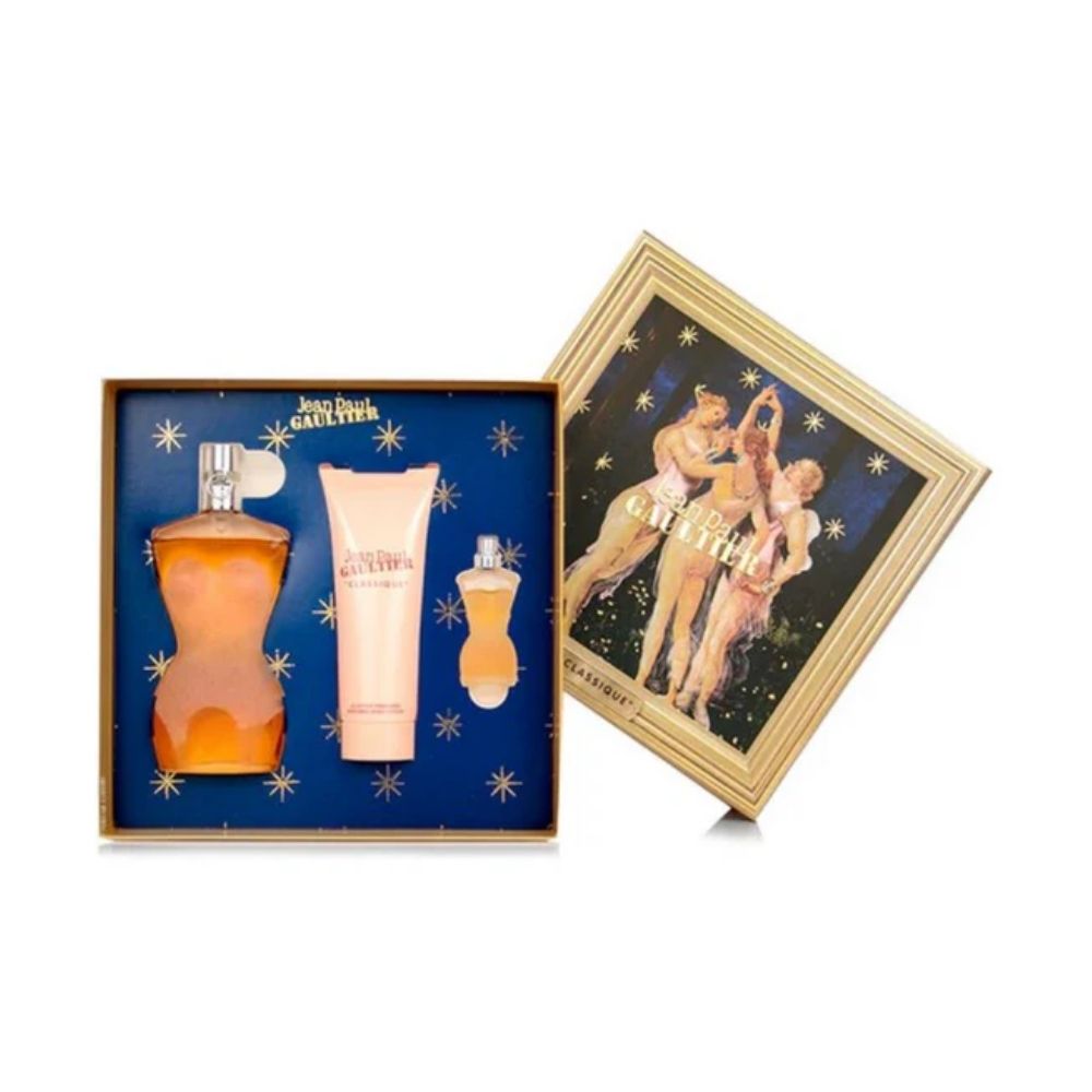 Jean Paul Gaultier Classique 100ml Eau de Toilette Geschenkset + Bodylotion 75 ml + Mini Spray 6 ml