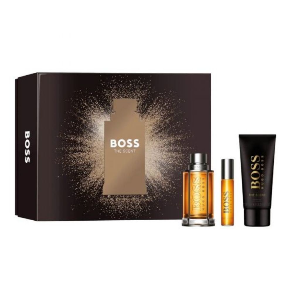 Hugo Boss The Scent Cadeauset – 100ml Eau De Toilette + 100ml Douchegel + 10ml Travelspray