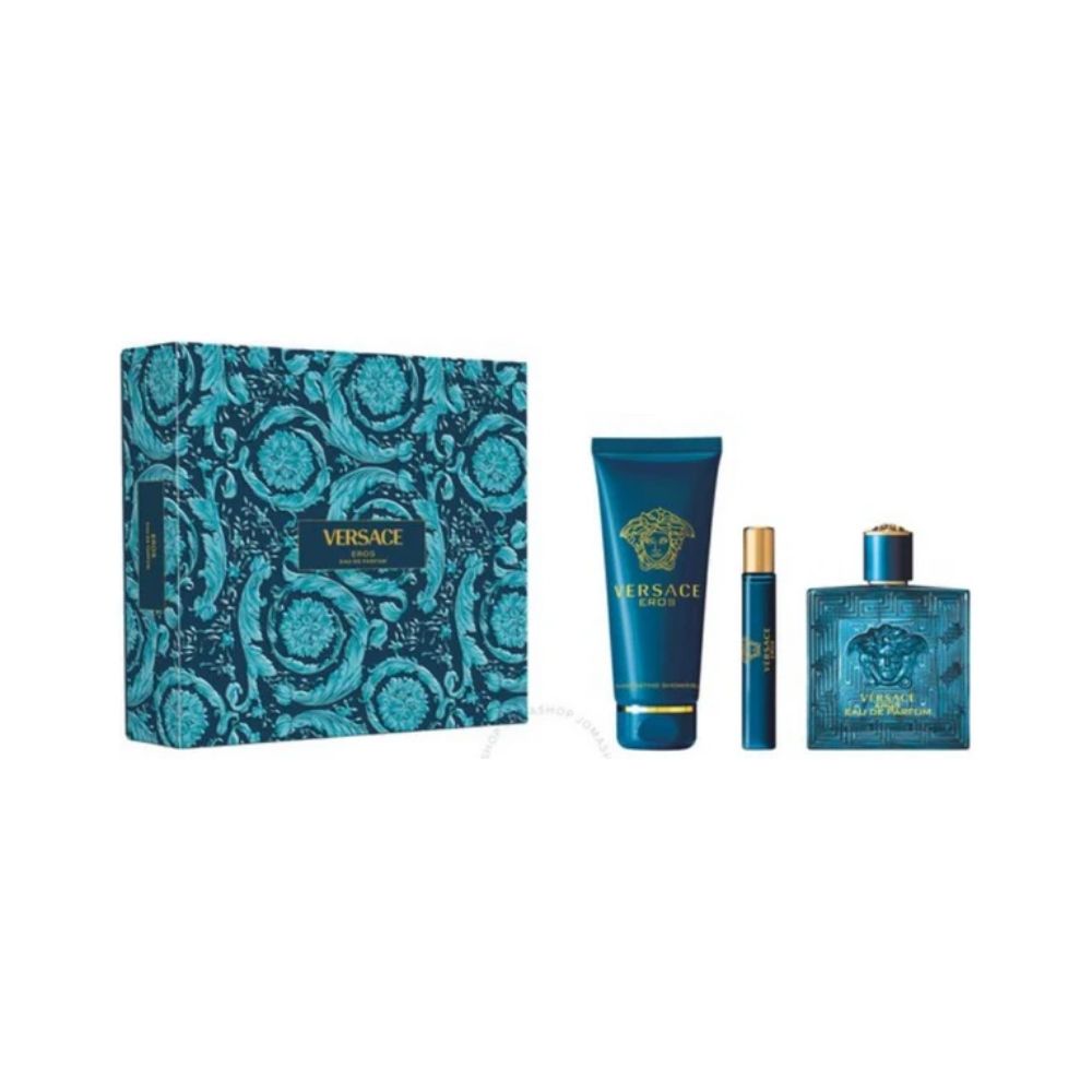 Versace Eros Giftset - 100 ml Eau de Toiltte + 5ml EDT spray + 150 ml showergel
