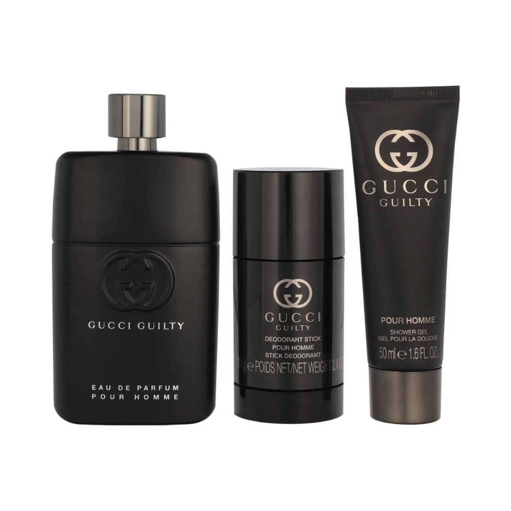 Gucci Guilty Pour Homme - 90ml + 75ml Deodorant Stick + 50ml Shower Gel - Herenparfum
