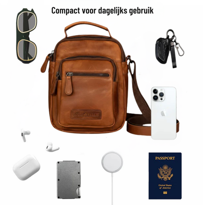 Louis Wallis | Volnerf Leer Schoudertas – Dagelijks Gebruik