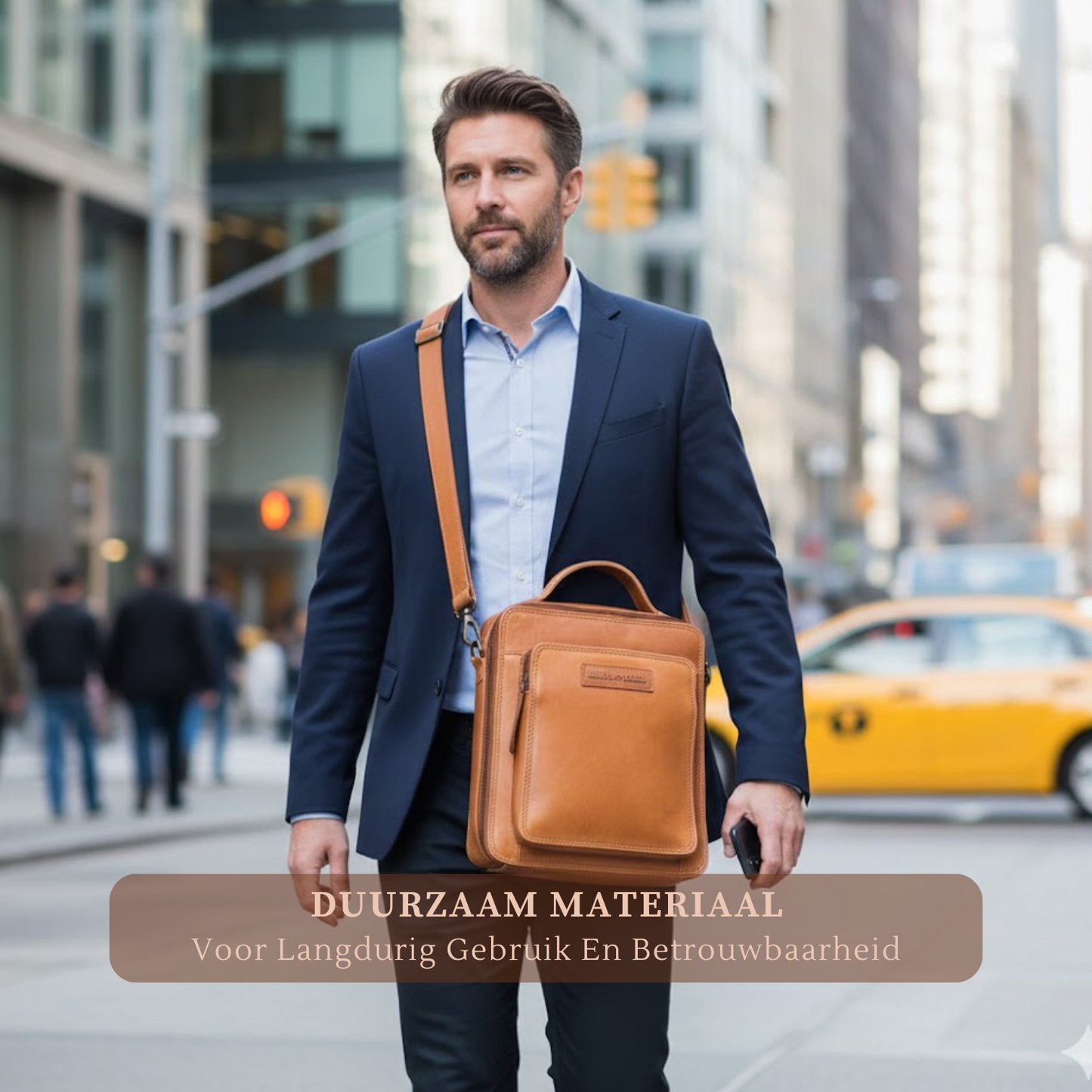 Louis Wallis | Volnerf Leer Messengertas – Werk & Vrije Tijd