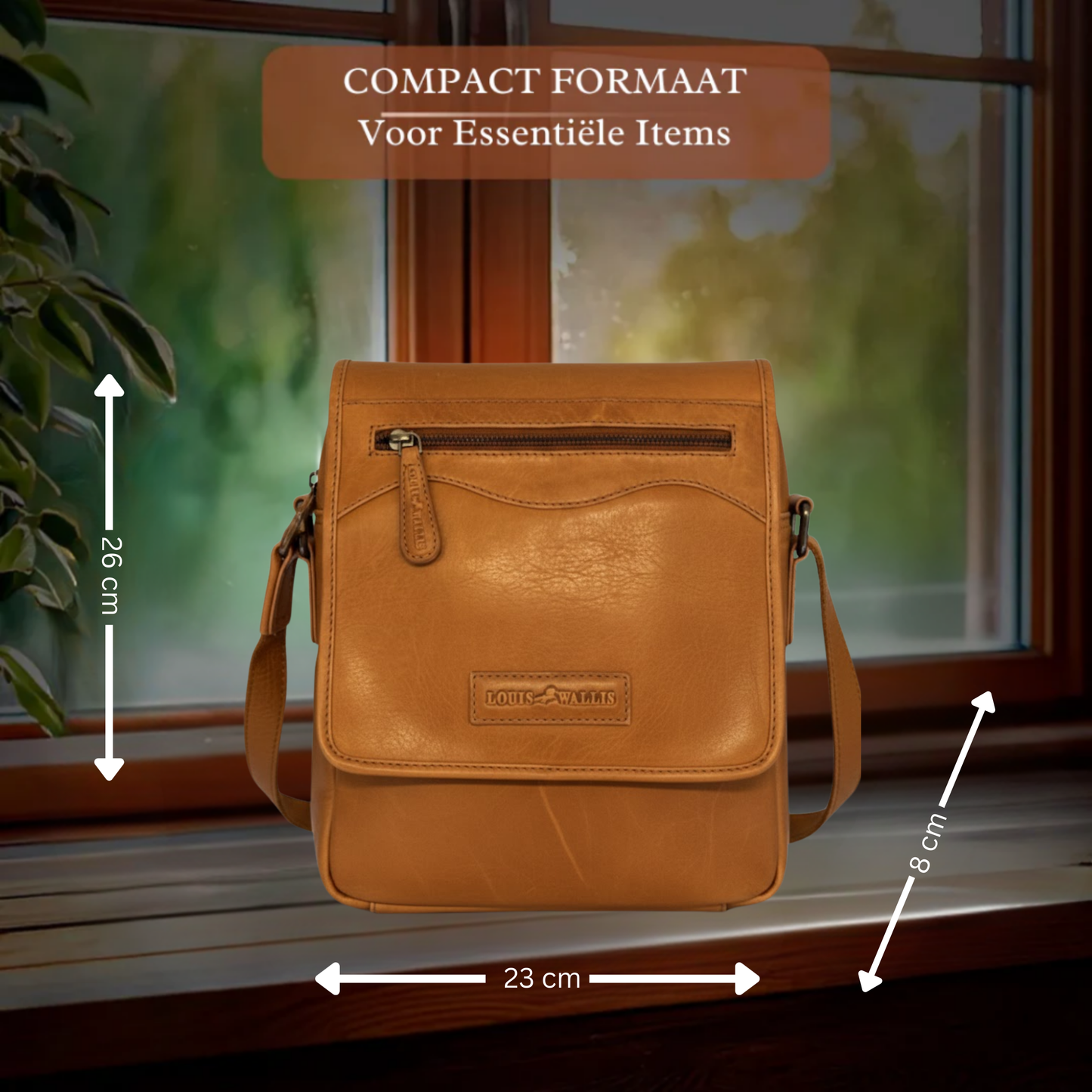 Louis Wallis | Volnerf Leer Compacte Crossbodytas – Licht & Praktisch