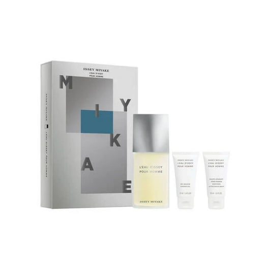 Issey Miyake L'Eau d'Issey Pour Homme 125ml EDT Spray - 50ml Showergel - 50ml Aftershave Balsem