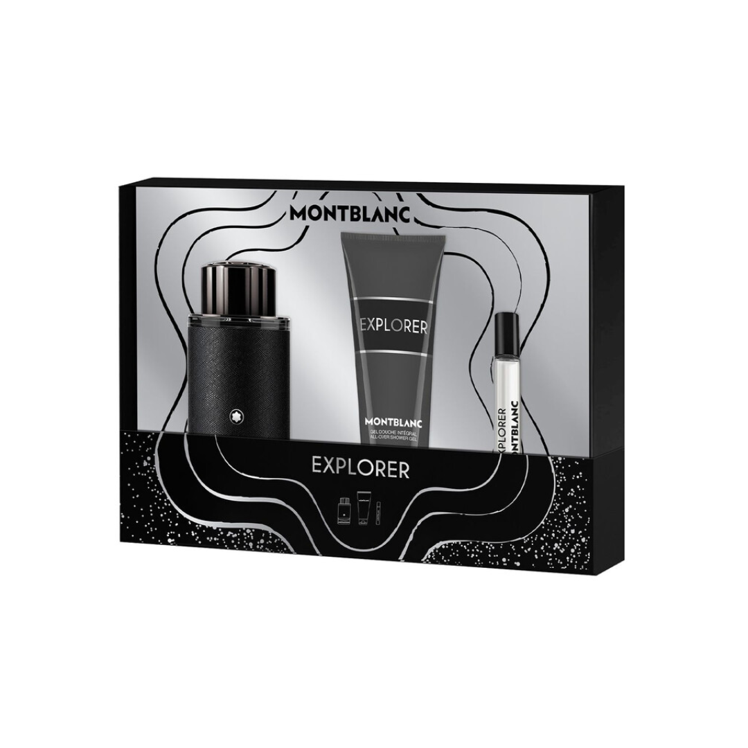 Montblanc Explorer – Geschenkset – 100ml EDP-spray + 100ml Showergel + 7.5ml Travel Spray – Herenparfum