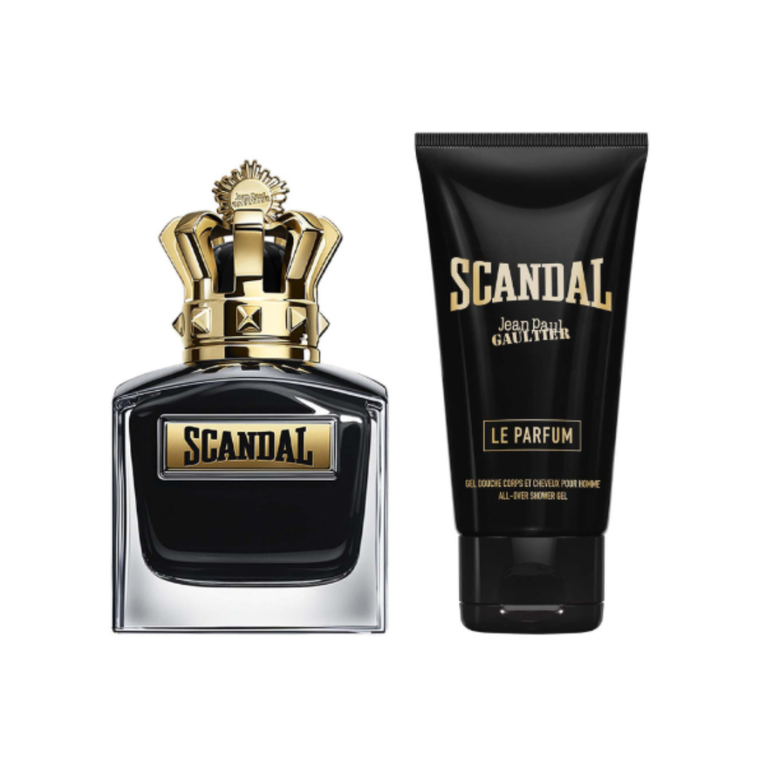 Jean Paul Gaultier Scandal Le Parfum Pour Homme – 100ml EDP Intense-spray + 75ml Douchegel Geschenkset – Herenparfum
