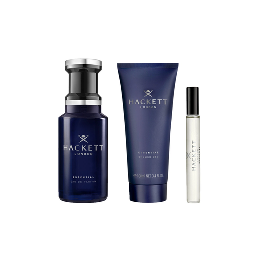 Hackett Essential – 100ml EDP-spray + 100ml Showergel + 10ml Travel Spray – Herenparfum