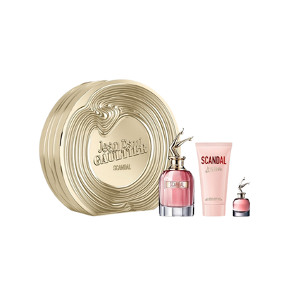 Jean Paul Gaultier Scandal Geschenkset – 80ml EDP-spray + 75ml Bodylotion + 6ml EDP – Damesparfum