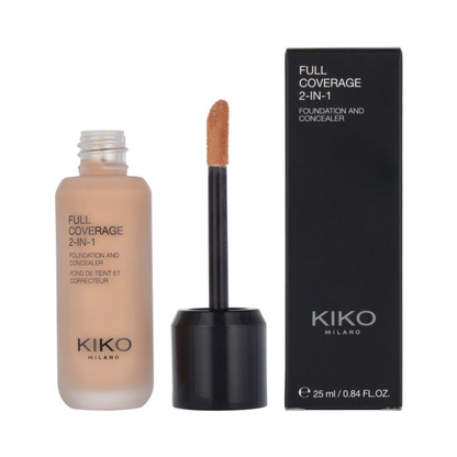 KIKO Milano Full Coverage 2-in-1 Foundation & Concealer 25 ml – WR30 – Dames