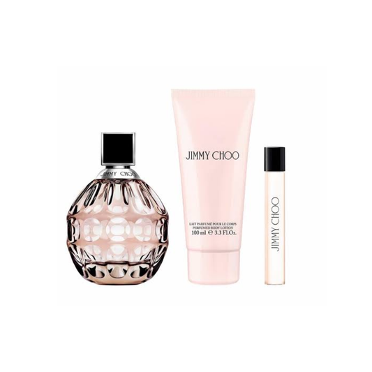 Jimmy Choo – Geschenkset – 100ml EDP + 7.5ml EDP + 100ml Bodylotion – Damesparfum