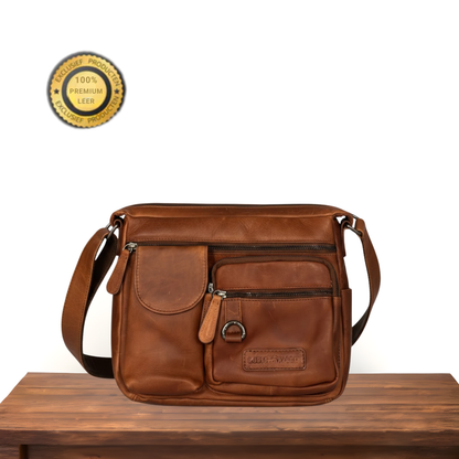 Louis Wallis | Volnerf Leer Schoudertas – Extra Ruimte & Comfort