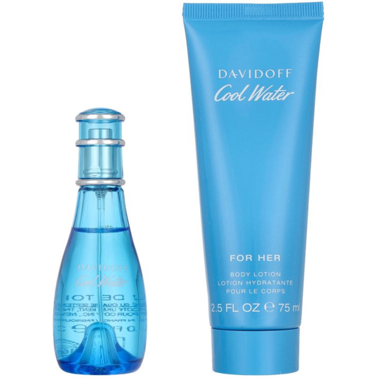 Davidoff Cool Water Woman – Geschenkset – 30ml EDT-spray + 75ml Bodylotion – Damesparfum