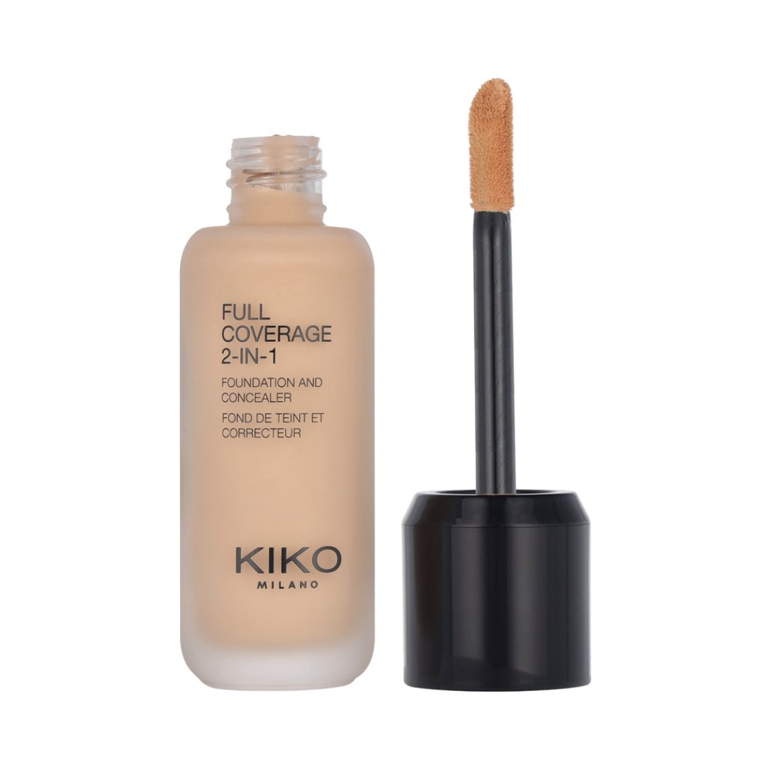 KIKO Milano Full Coverage 2-in-1 Foundation & Concealer 25 ml – N10 – Dames