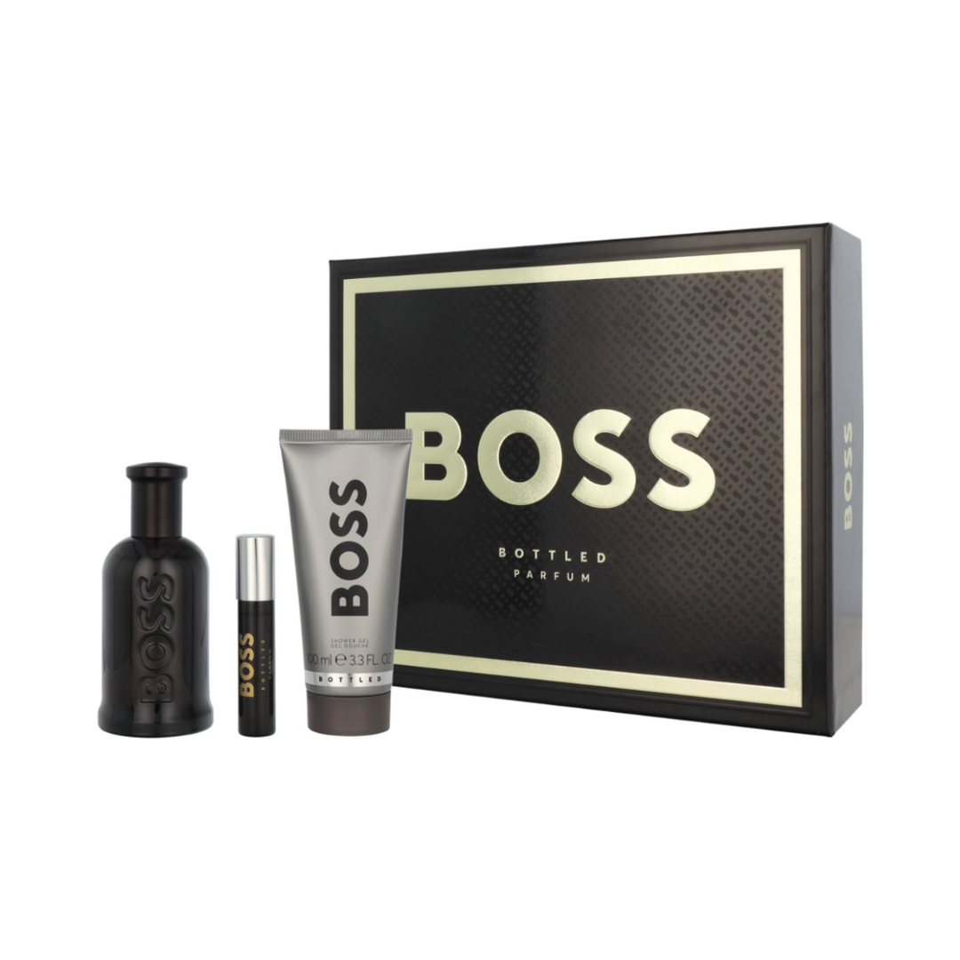 Hugo Boss Bottled – 100ml EDP-spray + 10ml EDP-spray + 100ml Showergel – Herenparfum