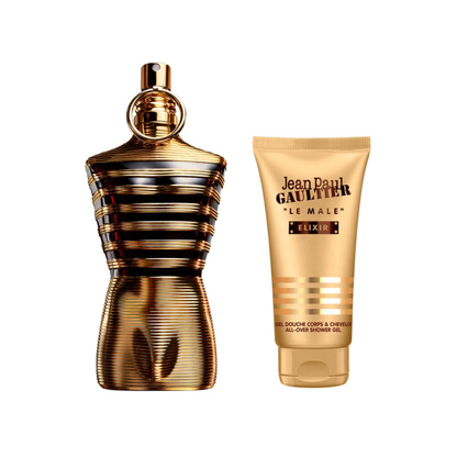 Jean Paul Gaultier Le Male Elixir Geschenkset – 125ml Parfum-spray + 75ml Douchegel – Herenparfum