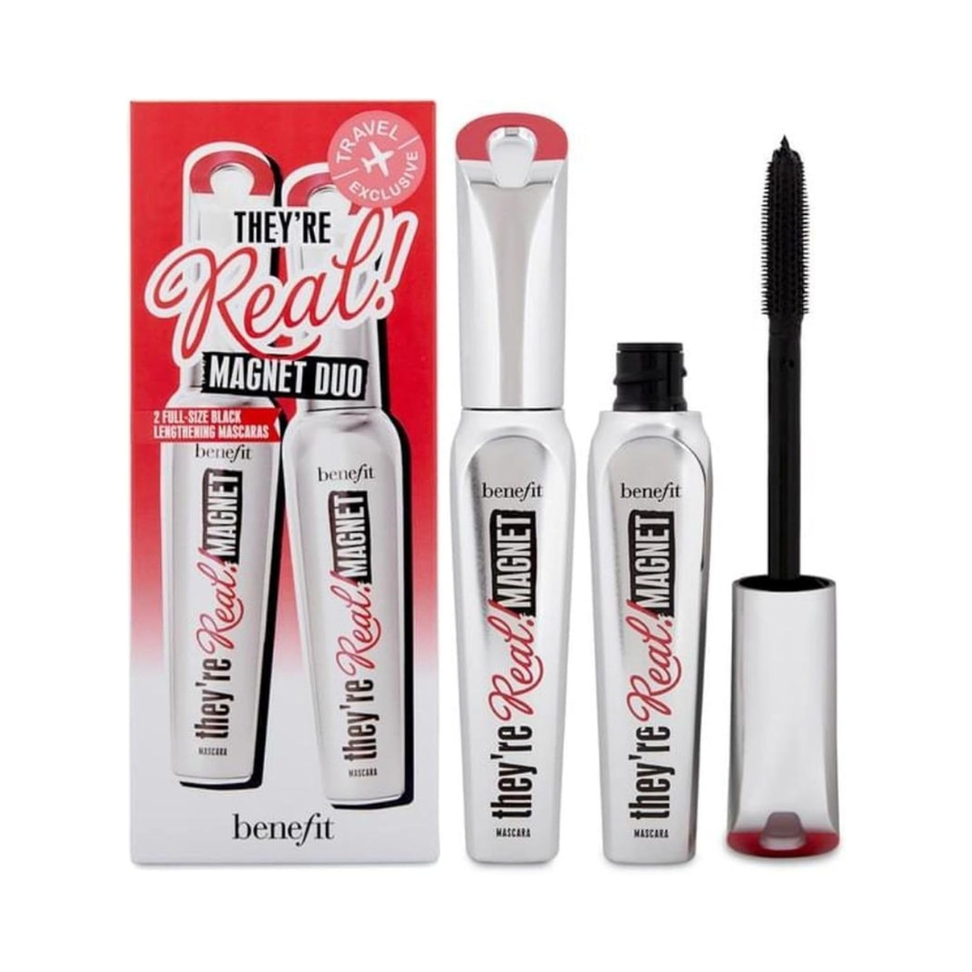 Benefit They're Real! Magnet Mascara 2 x 9 g – 01 Supercharged Black – Geschenkset – Dames