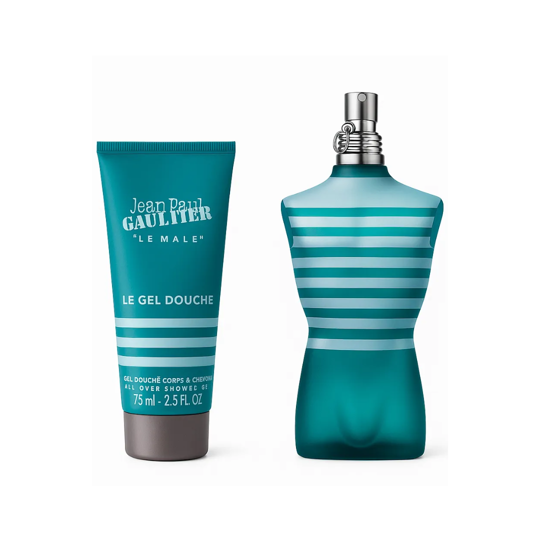 Jean Paul Gaultier Le Male Geschenkset – 125ml EDT-spray + 75ml Showergel – Herenparfumset