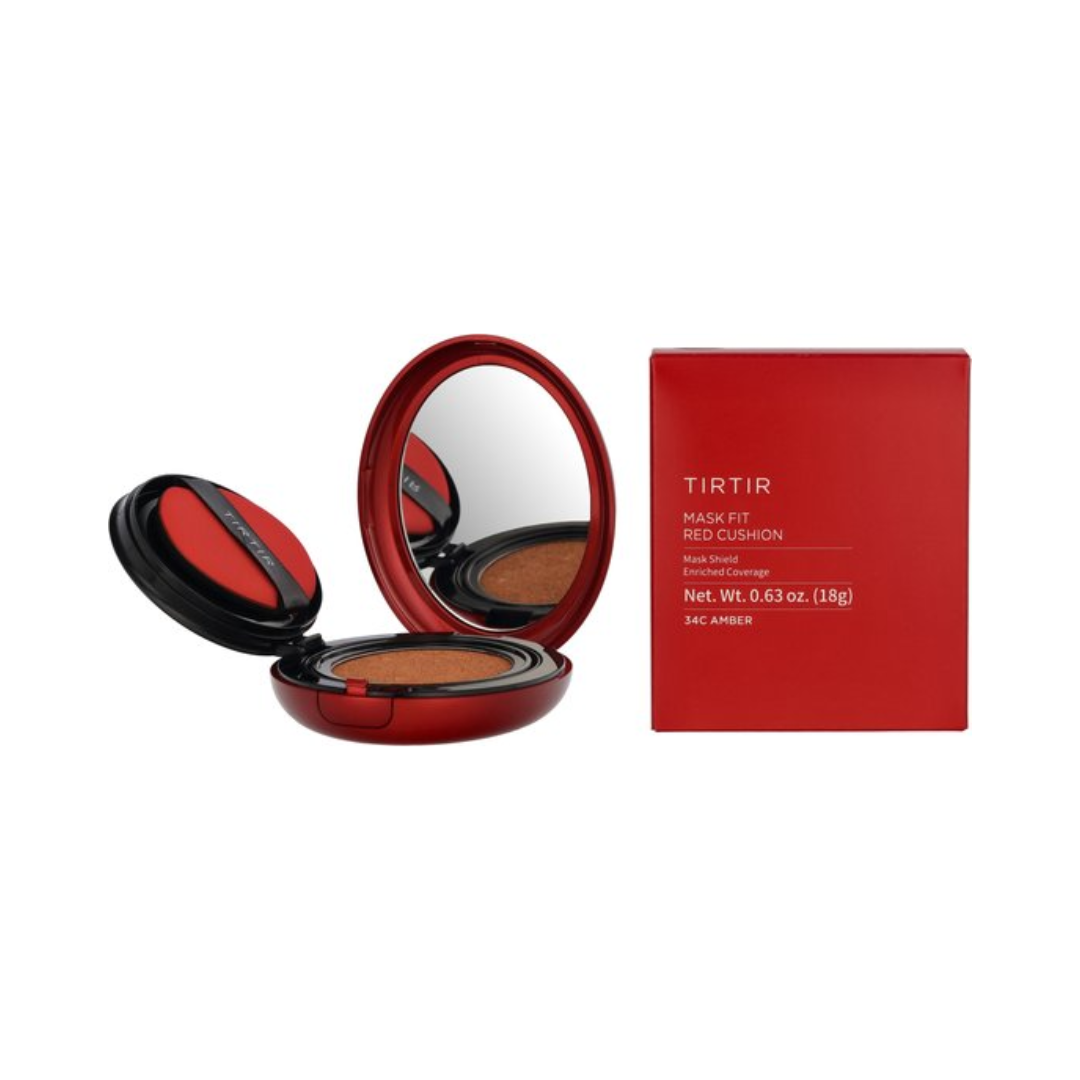 TIRTIR Mask Fit Red Cushion Foundation 18 g – SPF40 – 34C Amber – Dames