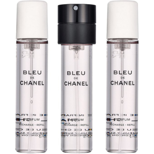 Chanel Bleu de Chanel – Geschenkset – 20ml EDP-spray + 2x 20ml Navulling – Herenparfum