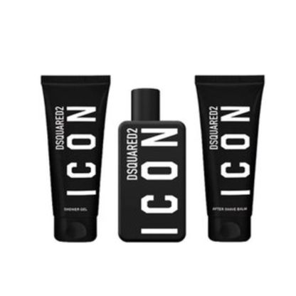 DSquared² Icon Pour Homme Gift Set 100ml EDP Spray + 100ml After Shave Balm + 100ml Shower Gel - Herenparfum