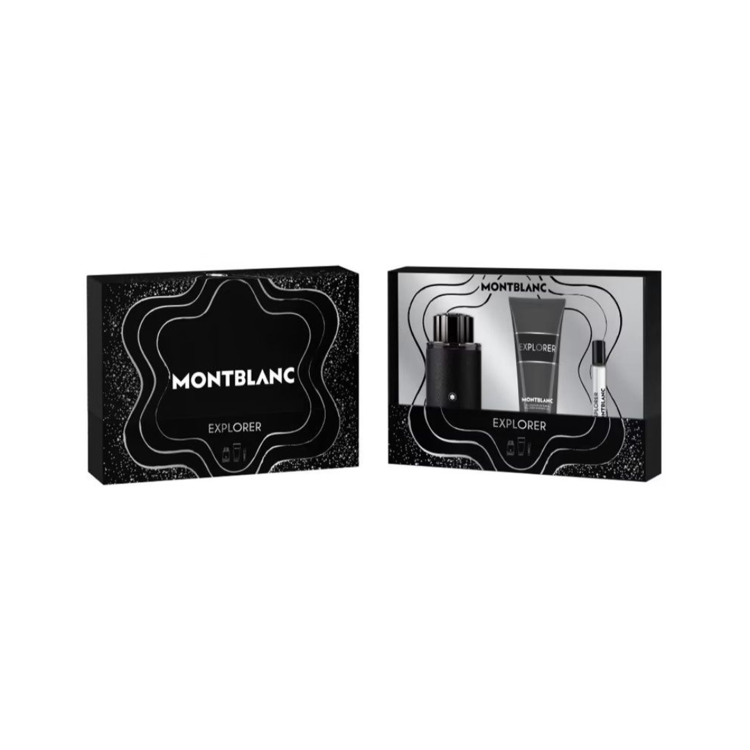Montblanc Explorer – Geschenkset – 100ml EDP-spray + 100ml Showergel + 7.5ml Travel Spray – Herenparfum