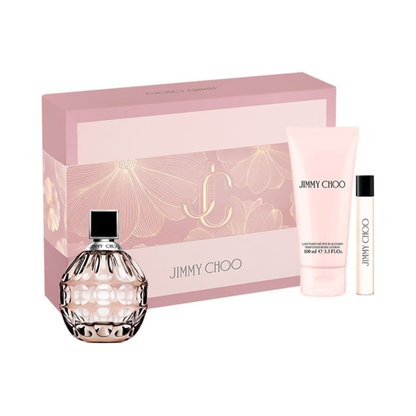 Jimmy Choo – Geschenkset – 100ml EDP-spray + 7.5ml EDP-spray + 100ml Bodylotion – Damesparfum