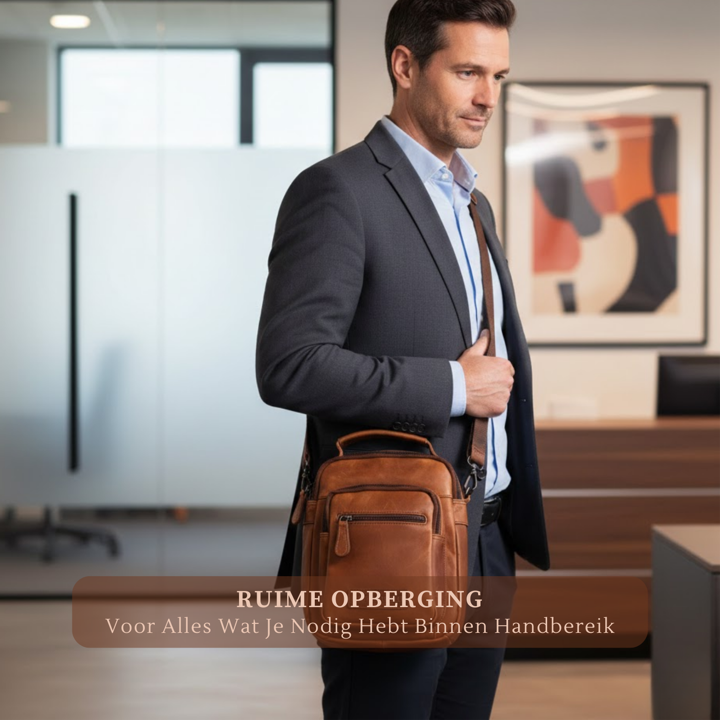 Louis Wallis | Volnerf Leer Schoudertas – Dagelijks Gebruik