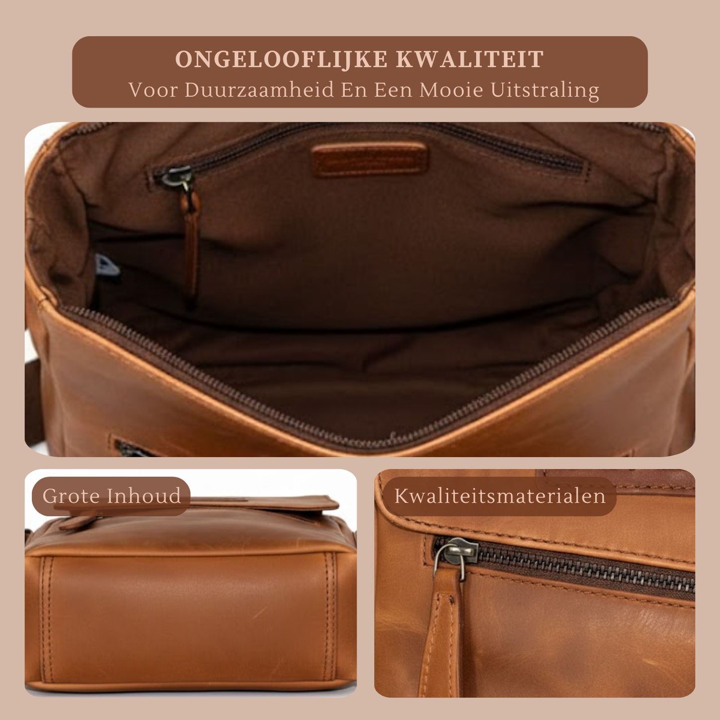 Louis Wallis | Volnerf Leer Messengertas – Comfortabel Onderweg