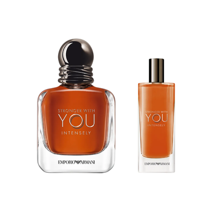Giorgio Armani Emporio Armani Stronger With You Intensely – Geschenkset – 50ml EDP + 15ml EDP – Herenparfum