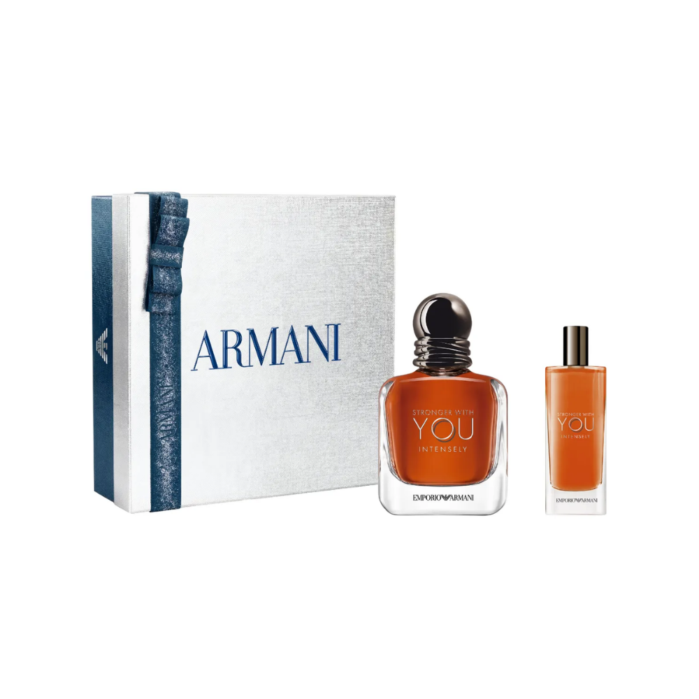 Giorgio Armani Emporio Armani Stronger With You Intensely – Geschenkset – 50ml EDP + 15ml EDP – Herenparfum