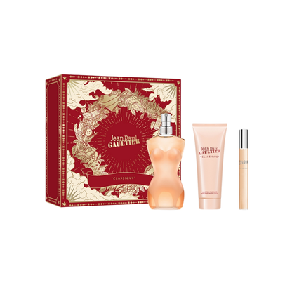 Jean Paul Gaultier Classique – Geschenkset – 100ml EDT + 75ml Perfumed Bodylotion + 10ml EDT – Damesparfum