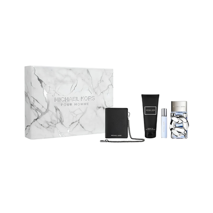 Michael Kors Pour Homme – Geschenkset – 100ml EDP + 100ml Showergel + 10ml EDP + Black Wallet – Herenparfum