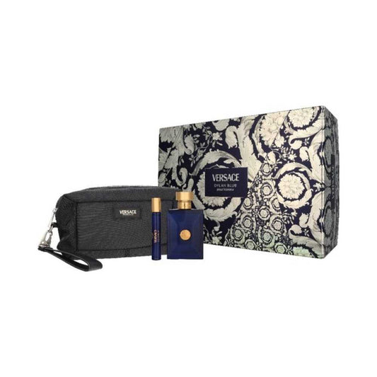 Versace Dylan Blue – 100ml EDT-spray & 10ml EDT-spray & toilettas – Herenparfum