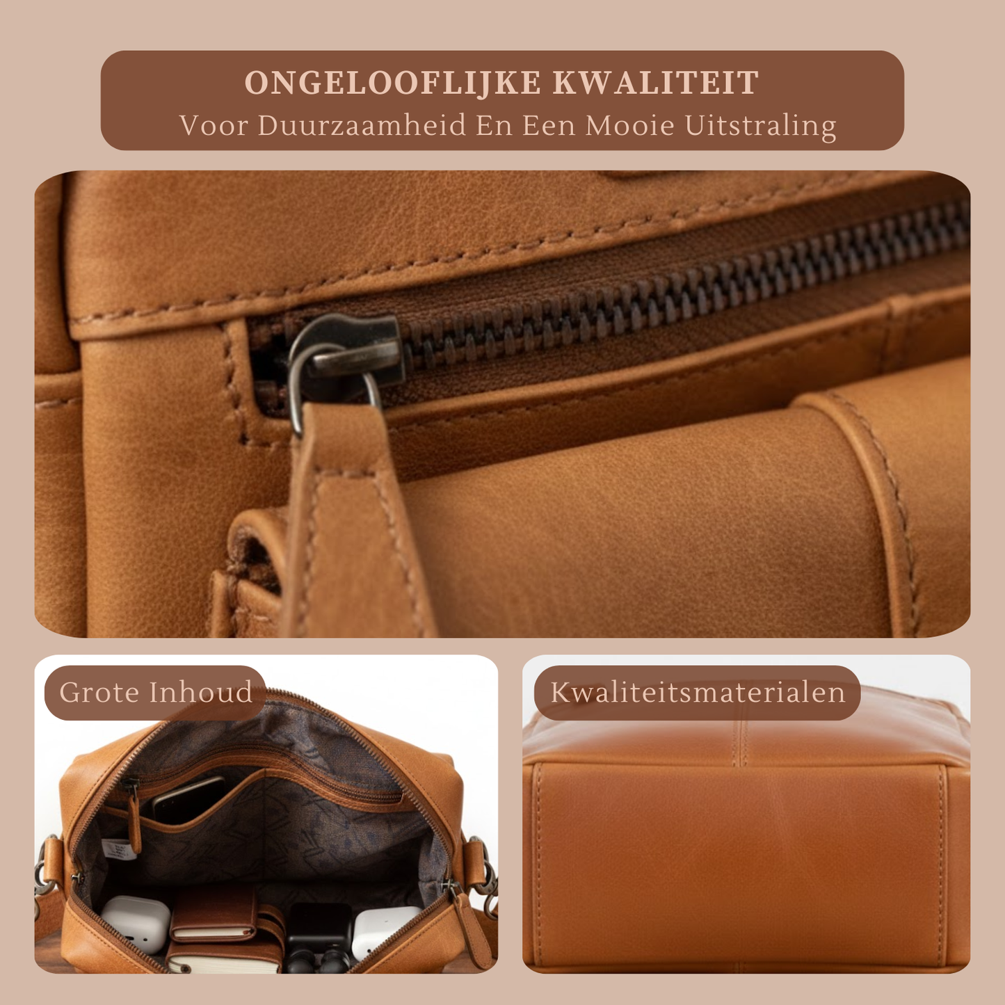 Louis Wallis | Volnerf Leer Crossbodytas – Dagelijks & Stijlvol