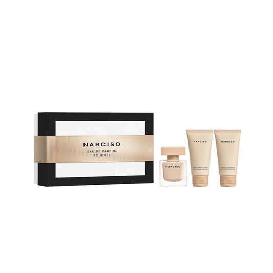 Narciso Rodriguez Narciso Poudrée – 50ml EDP-spray + 50ml Shower Gel + 50ml Scented Body Lotion – Damesparfum