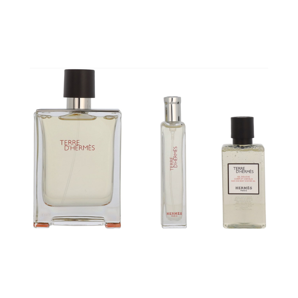 Hermes Terre d'Hermes – 100ml EDT-spray + 50ml Gel + 15ml Spray – Herenparfum