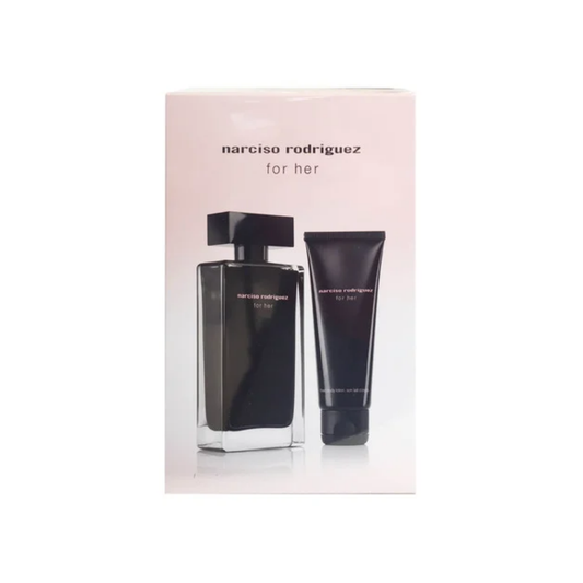 Narciso Rodriguez For Her – 100ml EDT-spray + 75ml Body Lotion – Damesparfum