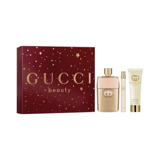 Gucci Guilty – 90ml EDP-spray + 50ml Body Lotion + 10ml EDP Travel Spray – Damesparfum