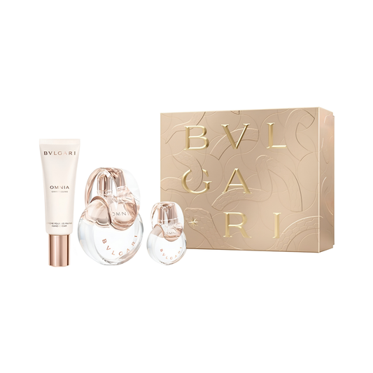 Bvlgari Omnia Crystalline – 100ml EDT-spray + 15ml EDT-spray + 40ml Handcrème – Damesparfum