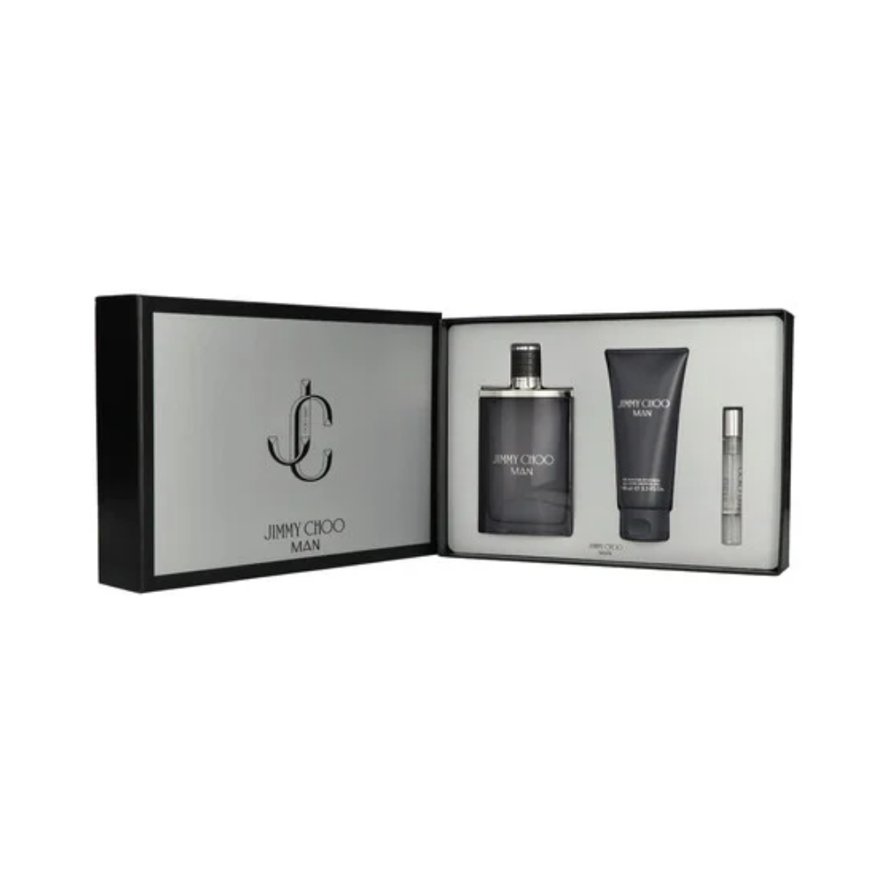 Jimmy Choo Man – 100ml EDT-spray + 100ml All-Over Shower Gel + 7.5ml EDT-spray – Herenparfum