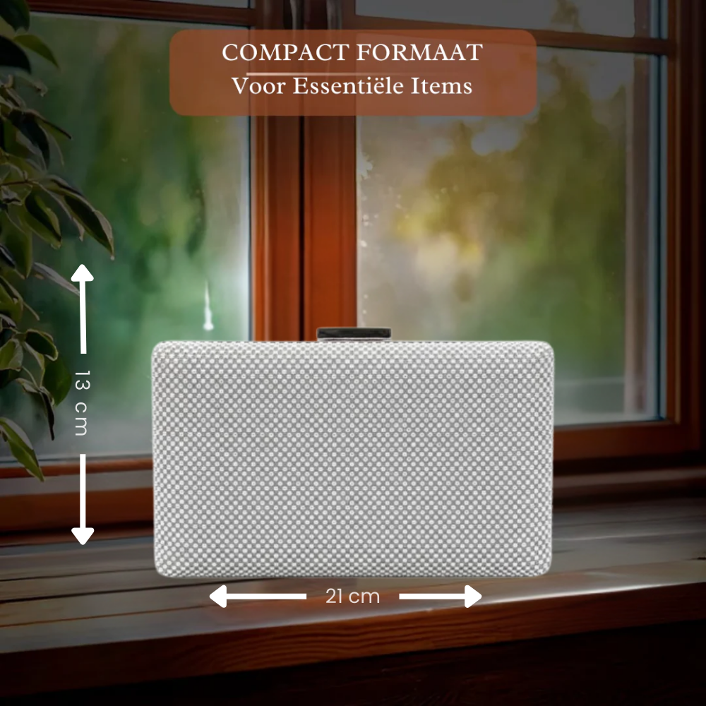 Lina | Avondtas Zilver Mocano | Laatste Dag 80% Korting