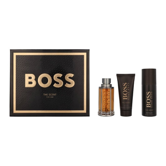 Hugo Boss Boss The Scent Cadeauset – 100ml Eau De Toilette + 150ml Deodorantspray + 100ml Douchegel