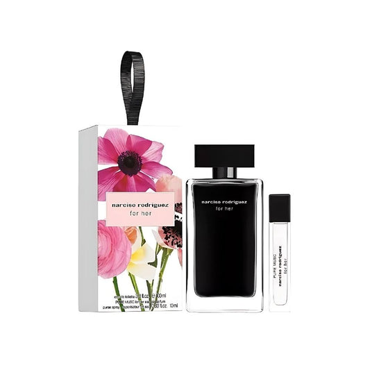 Narciso Rodriguez for Her 100ml EDT Spray / Pure Musc 10ml EDP Tasverstuiver
