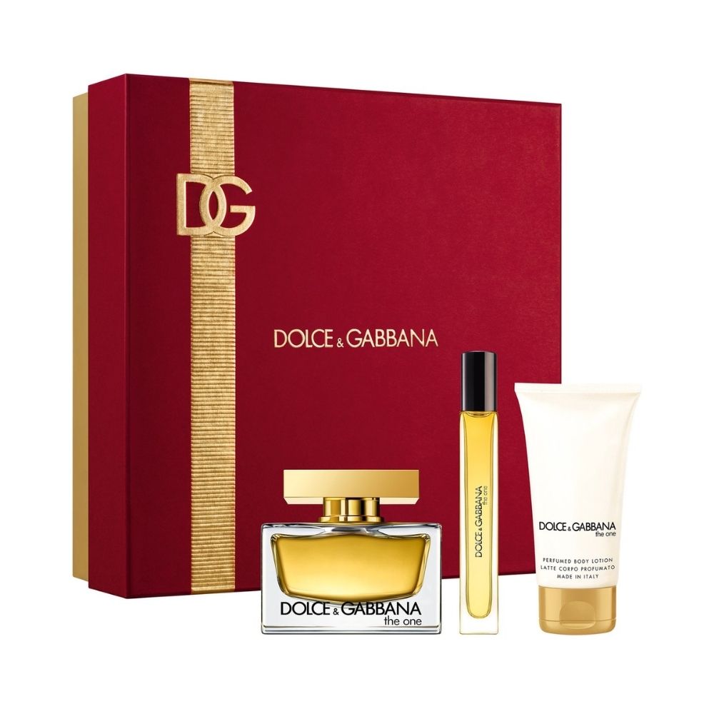 Dolce & Gabbana The One Geschenkset - 75ml EDP, 50ml Bodylotion, 10ml Travel Spray - Damesparfum